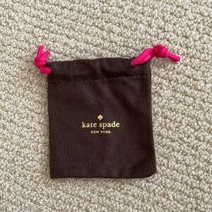 Kate Spade Mini Dust Bag Jewelry Holder Small 3.75” x 4.25” Like New